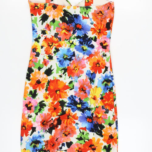 Quiz Women's Multicoloured Dress Size 10 Sleeveless Casual