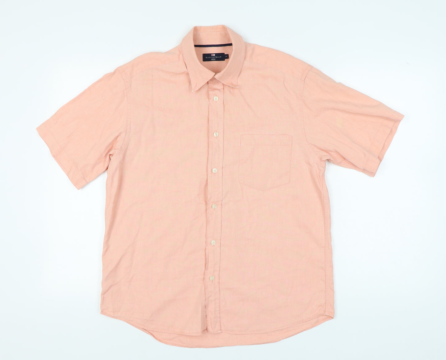 Marks and Spencer Men's Pink Cotton Shirt M