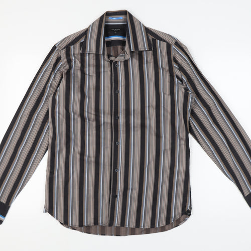 Ted Baker Men's Multicoloured Striped Shirt, Size M, Button-Up