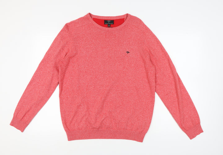 Fynch-Hatton Men's Red Medium Pullover Crew Neck Jumper