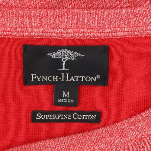 Fynch-Hatton Men's Red Medium Pullover Crew Neck Jumper