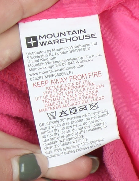 Mountain Warehouse Girls Pink Waterproof Puffer Jacket 5-6 Years