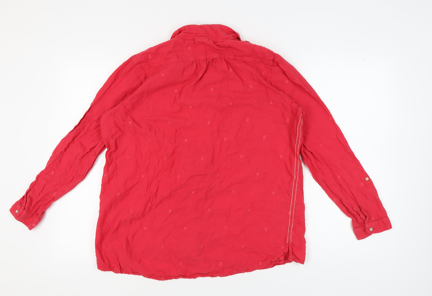 White Stuff Women's Red Button-Up Shirt Size 20