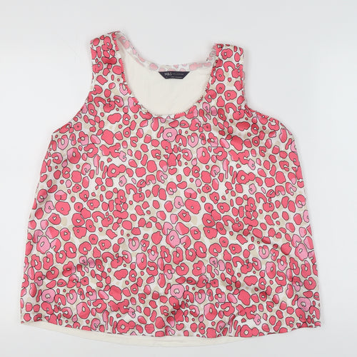 Marks and Spencer Women’s Pink Tank, Size 12, Animal Print