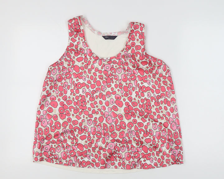 Marks and Spencer Women’s Pink Tank, Size 12, Animal Print