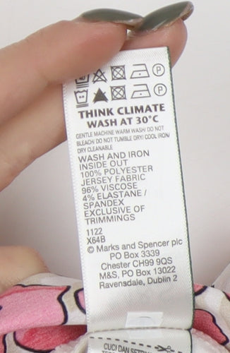 Marks and Spencer Women’s Pink Tank, Size 12, Animal Print