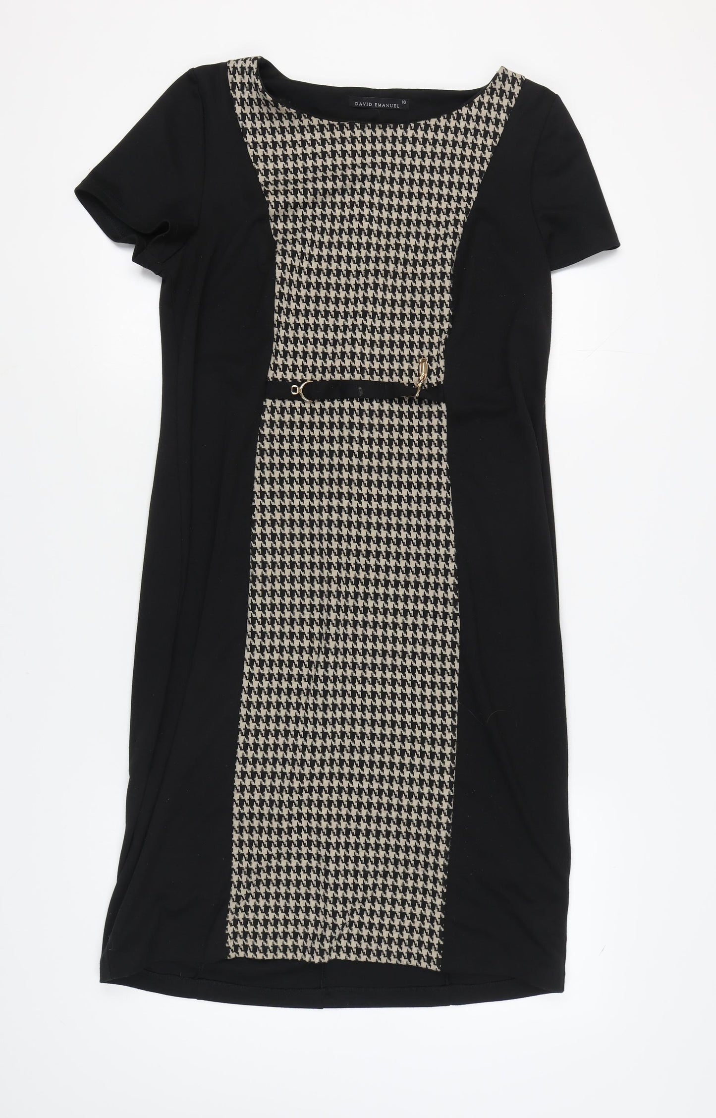 David Emanuel Women's Black Pencil Dress - Size 16