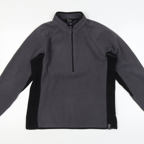 Trekmates Women's Grey Fleece 1/2 Zip Sweatshirt L
