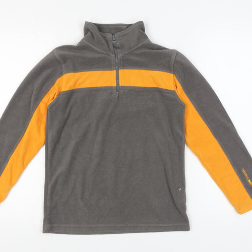 Trespass Boys Grey Orange Fleece Sweatshirt 11-12 Years