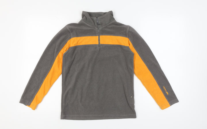 Trespass Boys Grey Orange Fleece Sweatshirt 11-12 Years