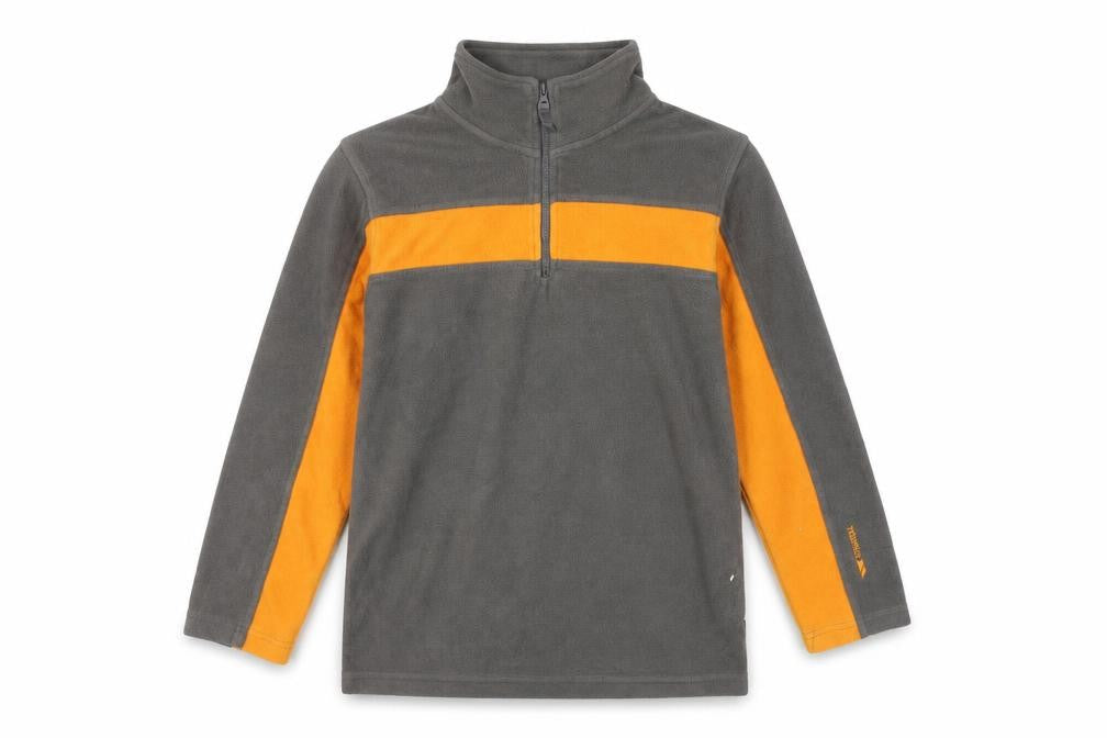 Trespass Boys Grey Orange Fleece Sweatshirt 11-12 Years