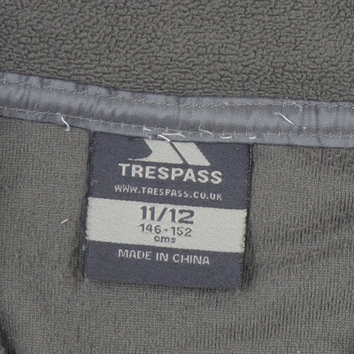 Trespass Boys Grey Orange Fleece Sweatshirt 11-12 Years