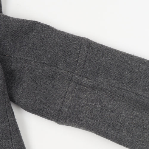 Zara Women Grey Wool Coat Medium Winter