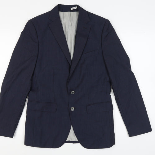 Zara Man Blue Blazer, Men's 36, Single-Breasted