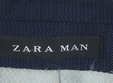 Zara Man Blue Blazer, Men's 36, Single-Breasted