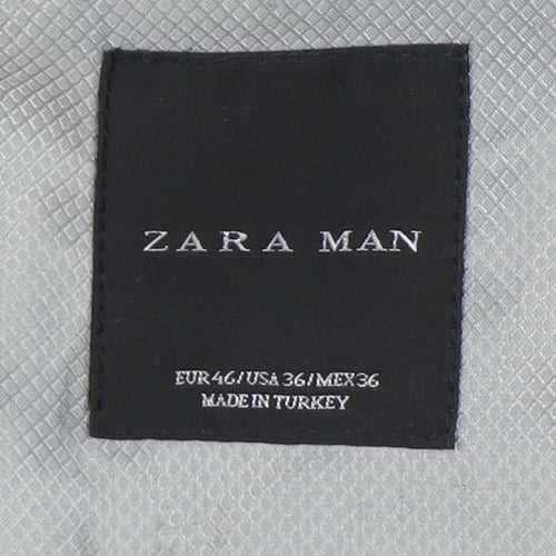 Zara Man Blue Blazer, Men's 36, Single-Breasted