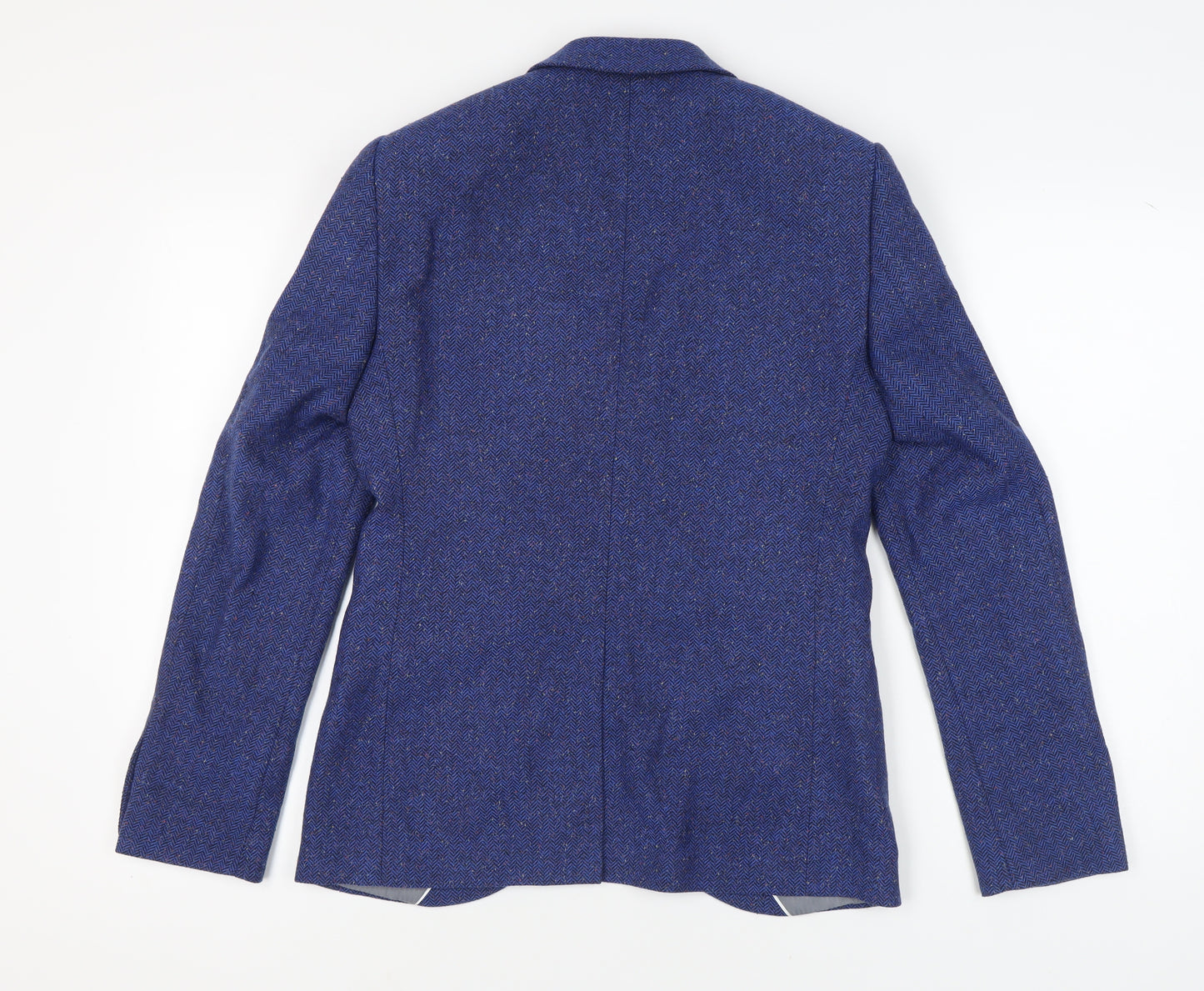 NÖAK Men's Blue Tweed Blazer, Size 36R, Classic Style