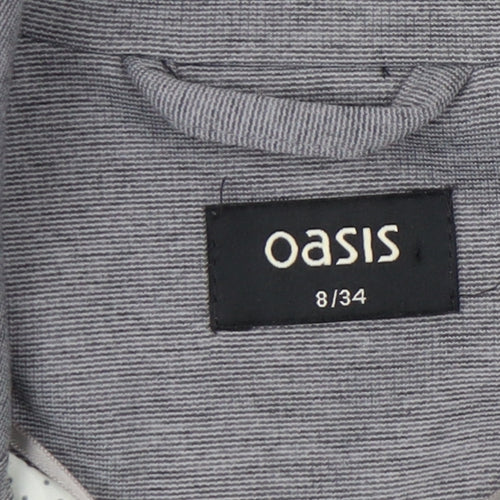 Oasis Women's Grey Suit Jacket, Size 8, Workwear Essential