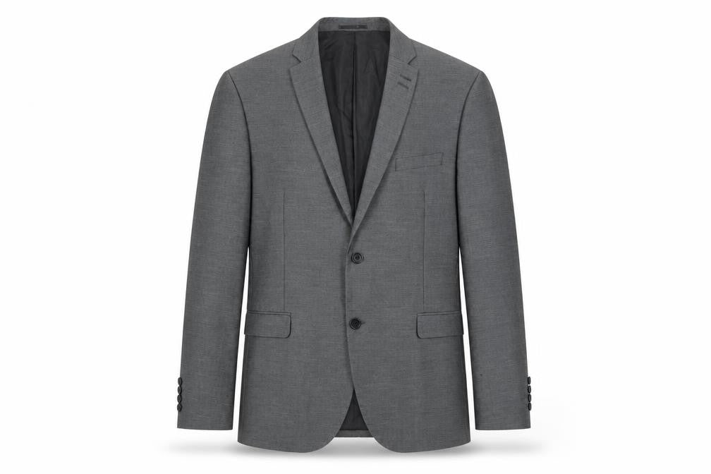 Front view of Next Men's Grey Blazer Jacket, size 46, Regular Fit