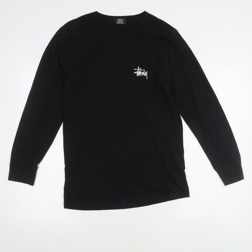 Stussy Men's Black Small Logo Long Sleeve T-Shirt