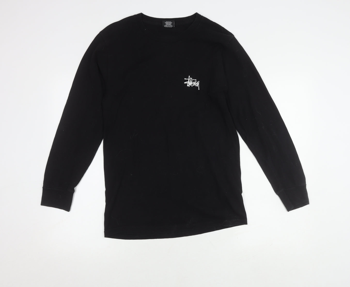 Stussy Men's Black Small Logo Long Sleeve T-Shirt