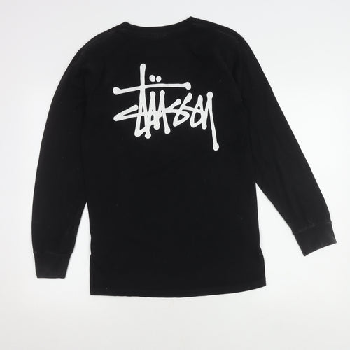 Stussy Men's Black Small Logo Long Sleeve T-Shirt