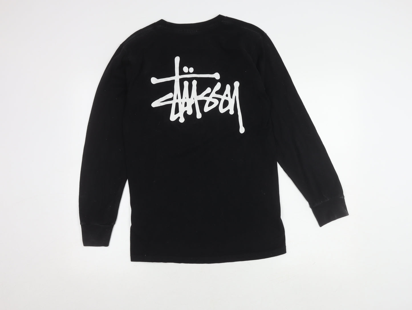 Stussy Men's Black Small Logo Long Sleeve T-Shirt