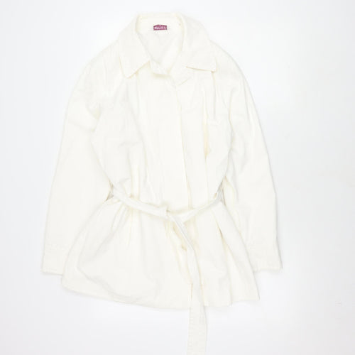 Bonmarché Women's Ivory Belted Jacket Size 14