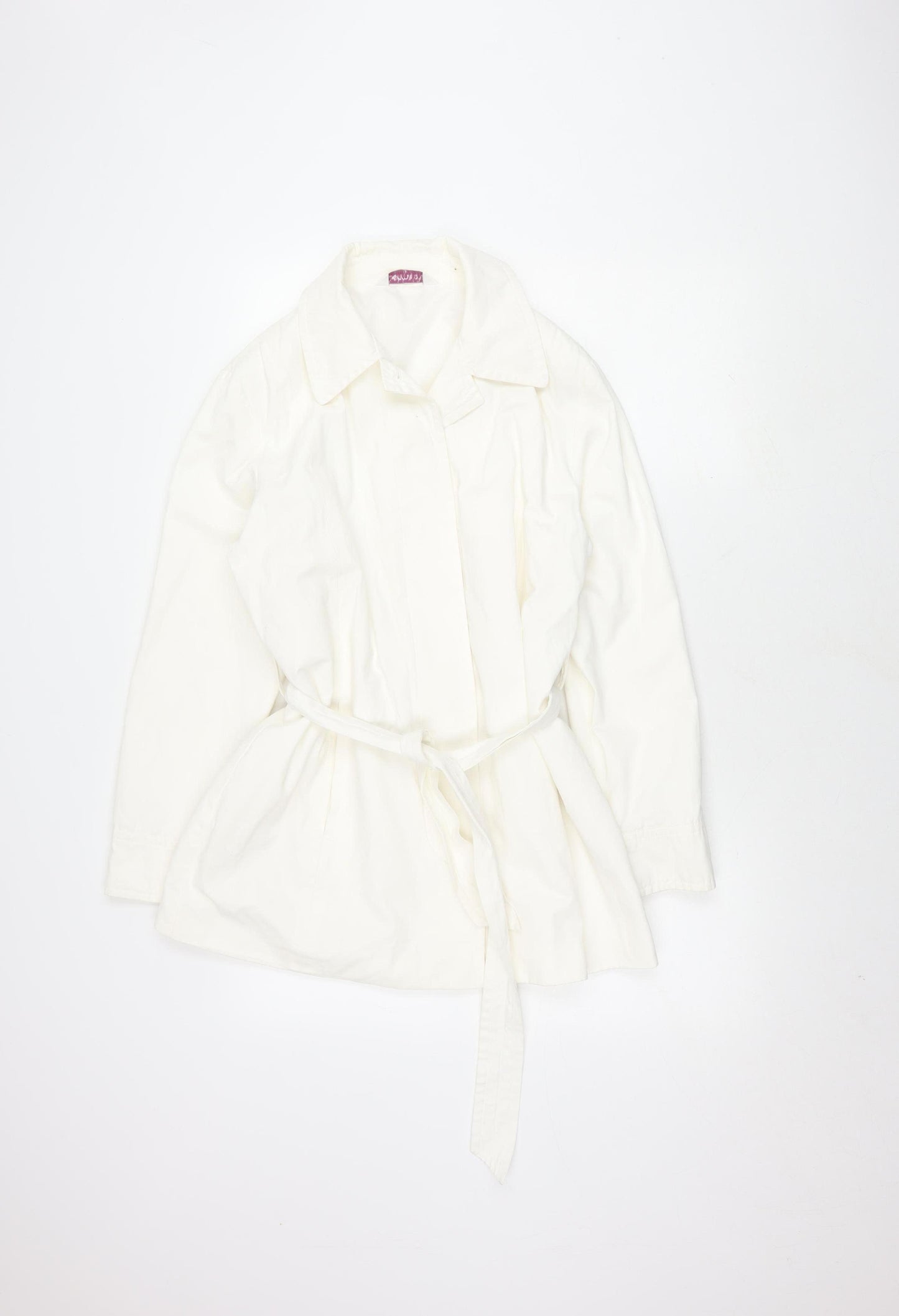 Bonmarché Women's Ivory Belted Jacket Size 14