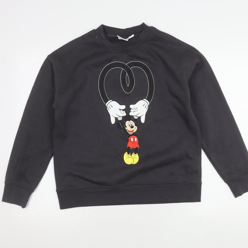 Disney Unisex Black XS Mickey Sweatshirt Pullover