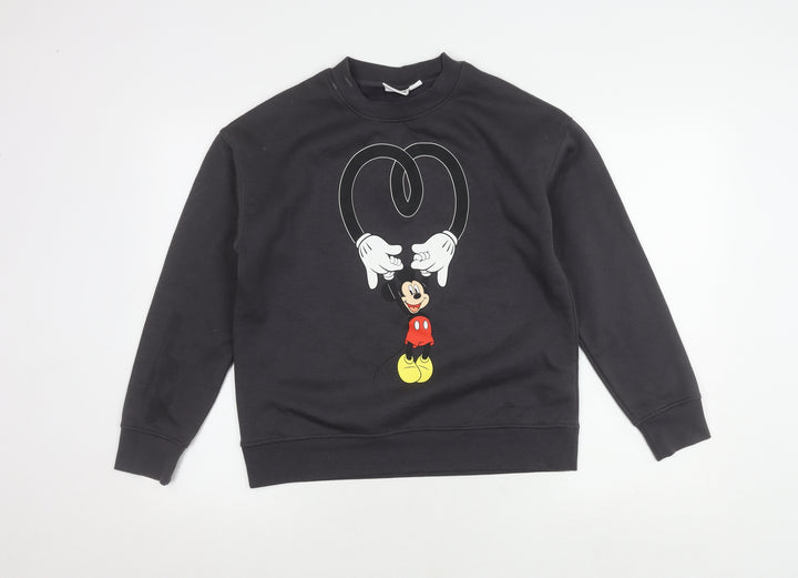 Disney Unisex Black XS Mickey Sweatshirt Pullover