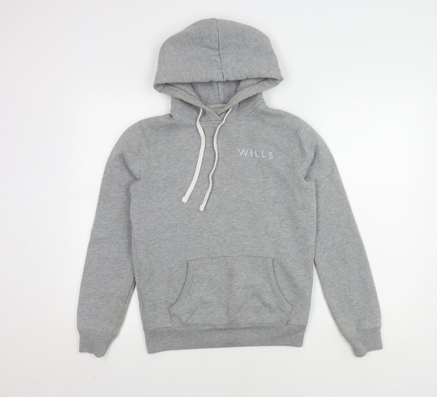 Jack Wills Grey Pullover Hoodie, Unisex Size 4, Logo Accent