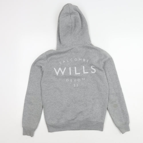 Jack Wills Grey Pullover Hoodie, Unisex Size 4, Logo Accent
