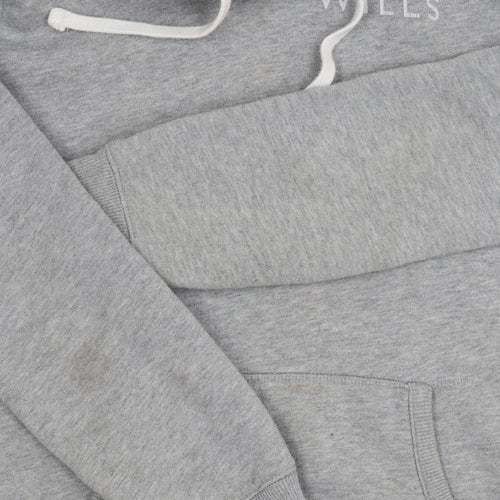 Jack Wills Grey Pullover Hoodie, Unisex Size 4, Logo Accent