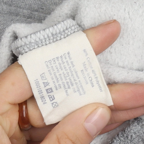 Jack Wills Grey Pullover Hoodie, Unisex Size 4, Logo Accent