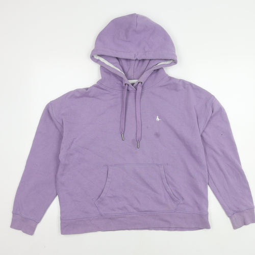 Jack Wills Women's Purple Hoodie UK 12 Cotton Blend