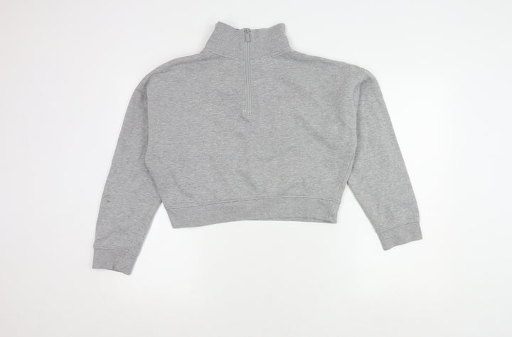 Jack Wills Women's M Grey Mock Neck Sweatshirt