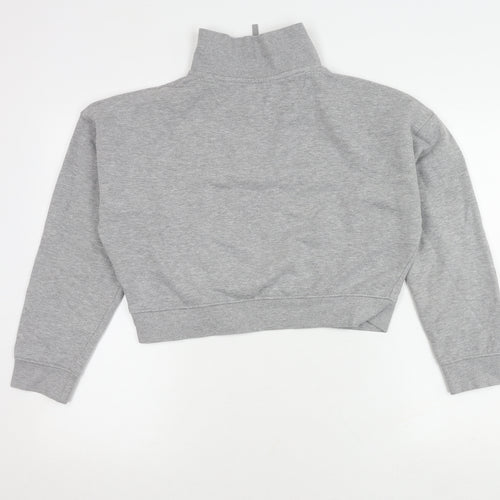 Jack Wills Women's M Grey Mock Neck Sweatshirt