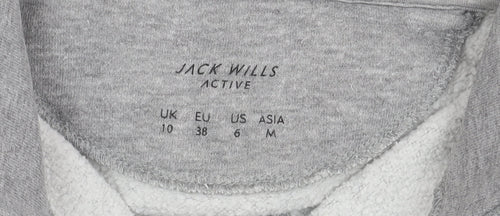Jack Wills Women's M Grey Mock Neck Sweatshirt