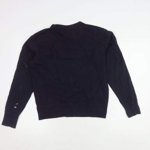 Uniqlo XS Blue Graphic Print Pullover Sweatshirt