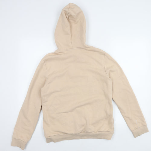Adidas Women's Beige Hoodie M - Logo, Hooded, Casual