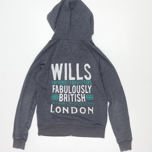 Jack Wills Women's Grey Hoodie Size 10