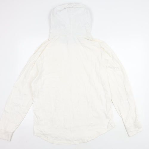Abercrombie & Fitch Men's White Pullover Hoodie L