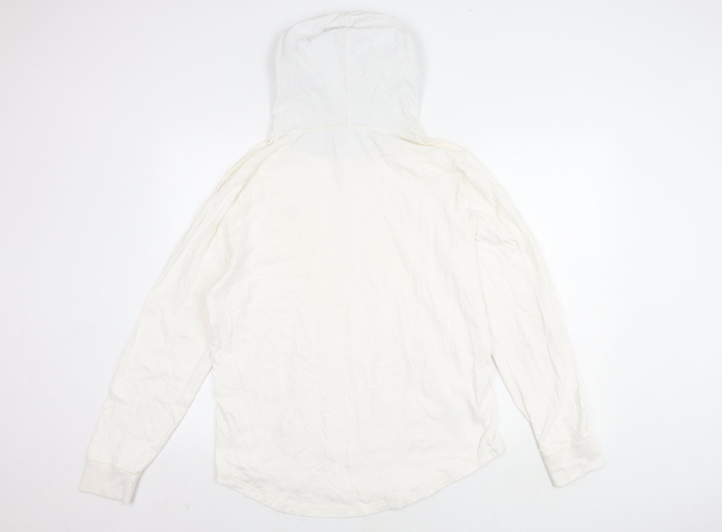 Abercrombie & Fitch Men's White Pullover Hoodie L