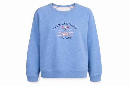 Front view of Crew Clothing Blue Pullover Sweatshirt, size 14