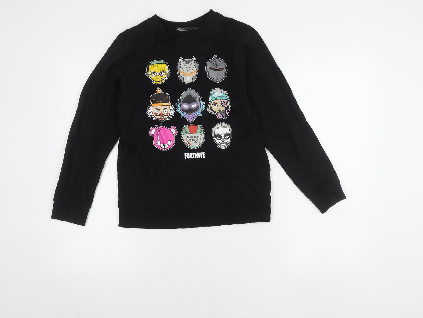 Fortnite Boys Black Pullover Sweatshirt 12Y Graphic Print