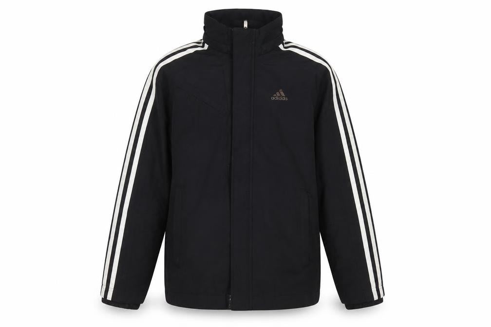 Front view of Adidas boys’ black track jacket 11-12 years