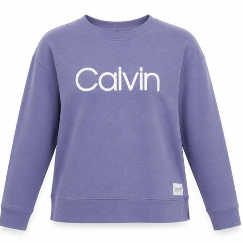 Calvin Klein Women's Purple Logo Sweatshirt M