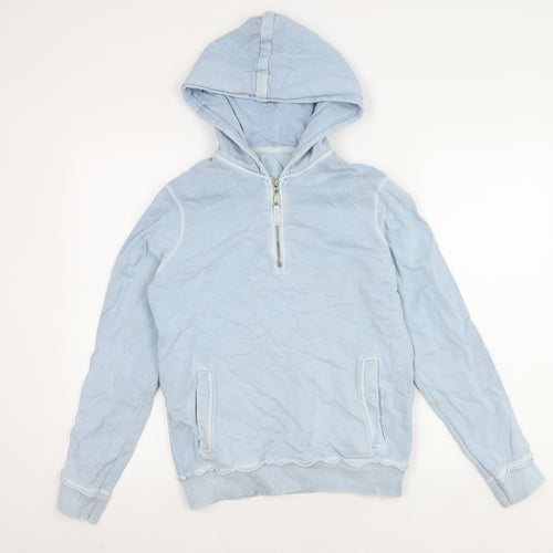 Fat Face Women's Blue Hooded Full Zip Hoodie, Size 10