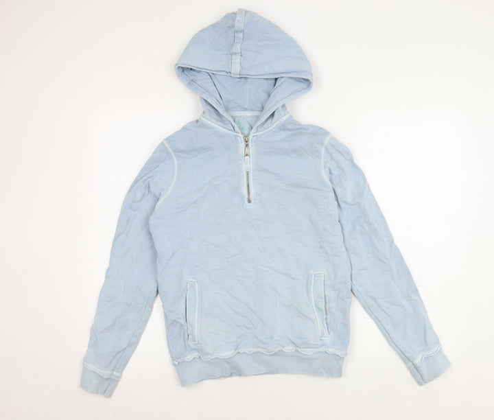 Fat Face Women's Blue Hooded Full Zip Hoodie, Size 10
